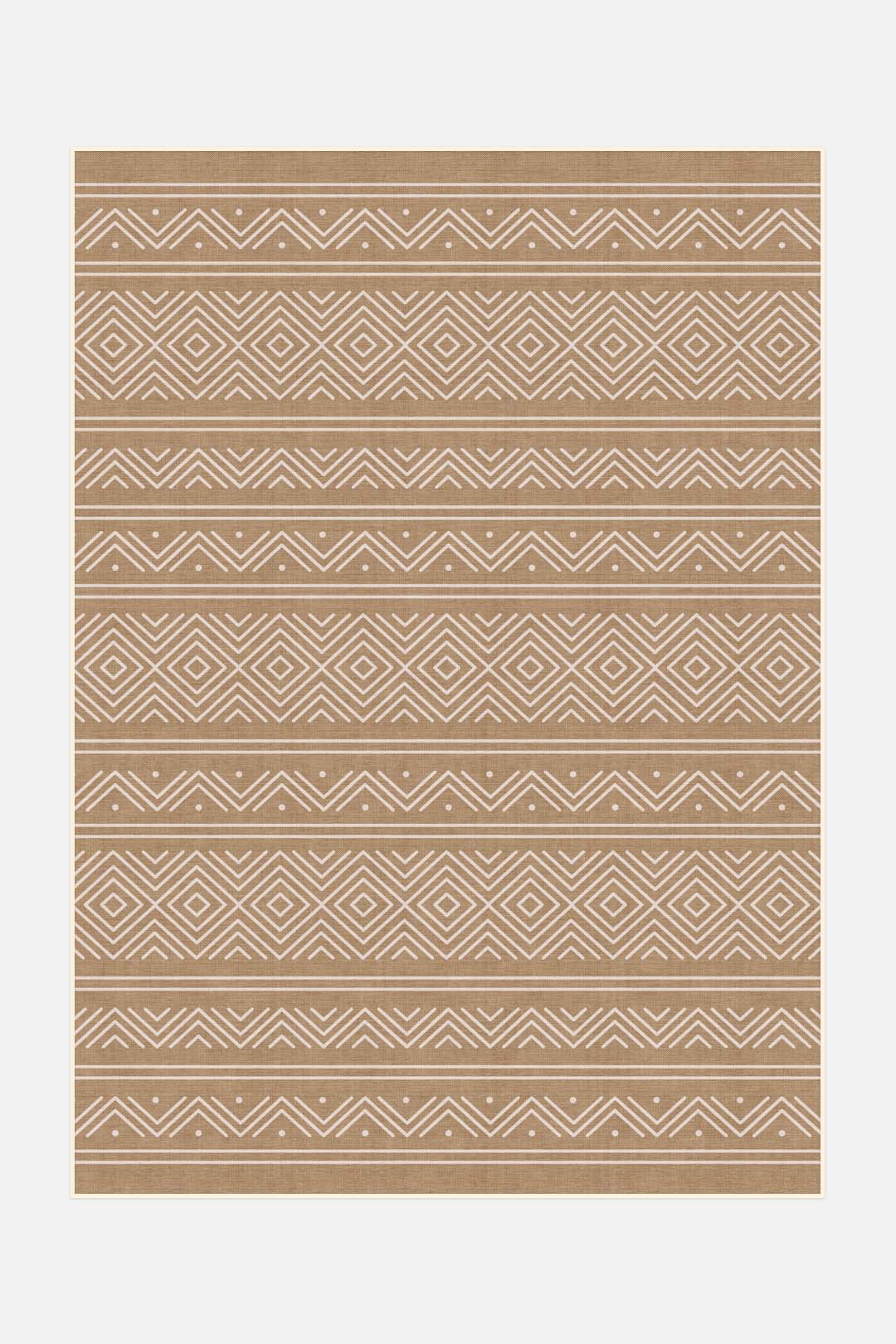 Outdoor Aztec Hazelnoot Vloerkleed