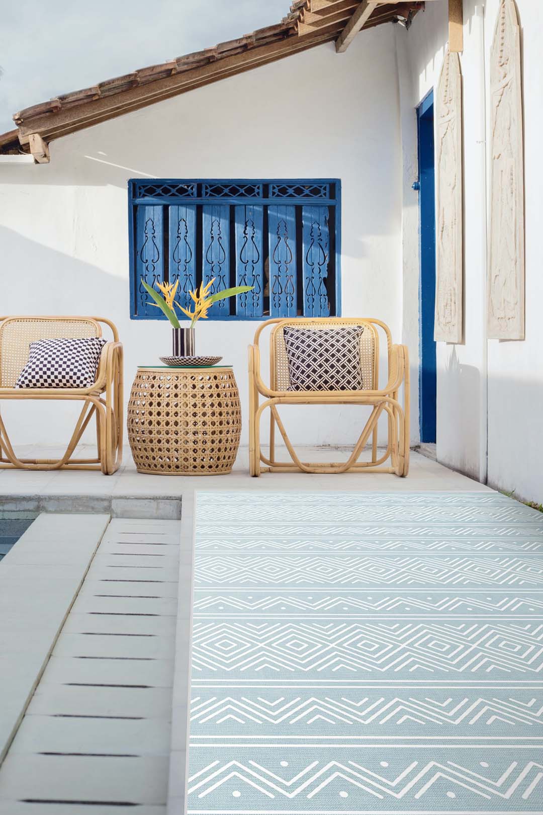 Outdoor Aztec Hemelsblauw Vloerkleed - Image 20