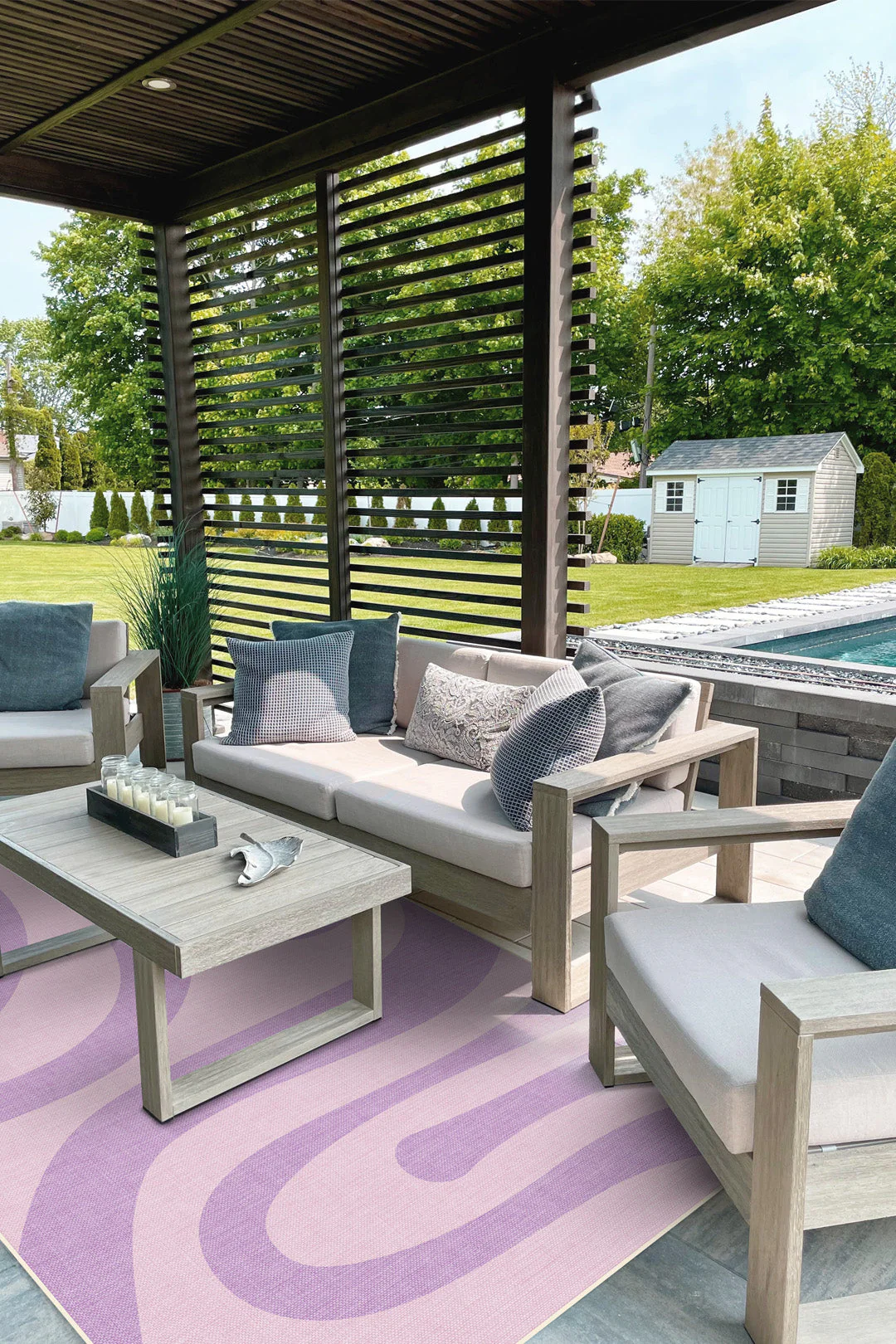Outdoor Oceane Lavendel Vloerkleed - Image 4