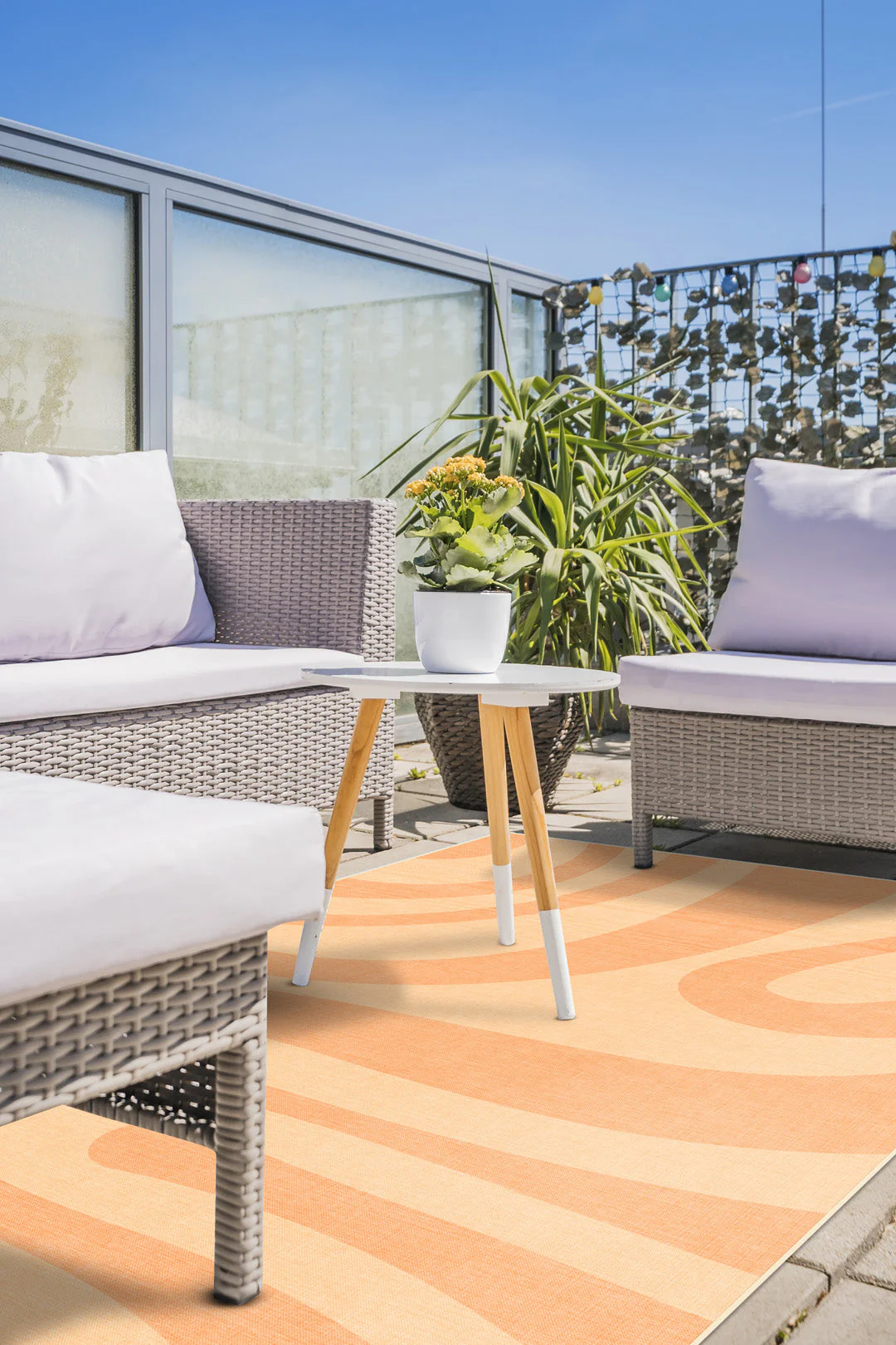 Outdoor Oceane Perzik Vloerkleed - Image 17